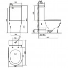 Унитаз SantiLine SL-5042 безободковый торнадо