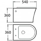 Унитаз подвесной SantiLine SL-5006T безободковый торнадо