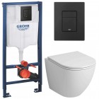 Инсталляция Grohe 38811KF0 + унитаз Grossman GR-4455SQ безободковый торнадо с сиденьем