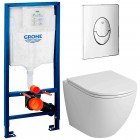 Инсталляция Grohe 38721001 + унитаз Grossman GR-4455SQ безободковый торнадо с сиденьем