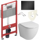 Инсталляция TECE 9400401-9240407 + унитаз Grossman GR-4455SQ безободковый торнадо с сиденьем