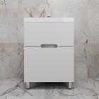 Тумба с раковиной Style Line Матис 60 напольная белый матовый/белый