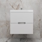 Тумба с раковиной Style Line Матис 60 подвесная белый матовый/антрацит
