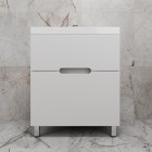 Тумба с раковиной Style Line Матис 70 напольная белый матовый/белый