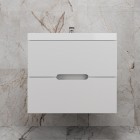 Тумба с раковиной Style Line Матис 70 подвесная белый матовый/серый шёлк