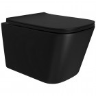 Унитаз подвесной Teymi Helmi Pro Vortex Black T40311 безободковый торнадо