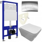 Инсталляция Bloomix Lolita 52 BL70011 + кнопка смыва Bloomix Vicky BL70022CH + унитаз Bloomix Regnum 1202 безободковый с сиденьем