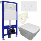 Инсталляция Bloomix Lolita 52 BL70011 + кнопка смыва Bloomix Vicky BL70024WM + унитаз Bloomix Regnum 1202 безободковый с сиденьем