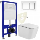 Инсталляция Bloomix Lolita 52 BL70011 + кнопка смыва Bloomix Lolita BL70020WM + унитаз Bloomix Regnum MD1205T/UF01 безободковый торнадо с сиденьем