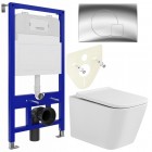 Инсталляция Bloomix Lolita 52 BL70011 + кнопка смыва Bloomix Vicky BL70022CH + унитаз Bloomix Regnum MD1205T/UF01 безободковый торнадо с сиденьем