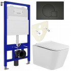 Инсталляция Bloomix Lolita 52 BL70011 + кнопка смыва Bloomix Vicky BL70023BM + унитаз Bloomix Regnum MD1205T/UF01 безободковый торнадо с сиденьем