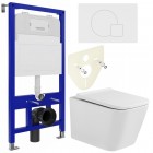 Инсталляция Bloomix Lolita 52 BL70011 + кнопка смыва Bloomix Vicky BL70024WM + унитаз Bloomix Regnum MD1205T/UF01 безободковый торнадо с сиденьем