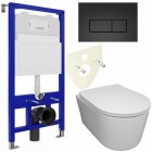 Инсталляция Bloomix Lolita 52 BL70011 + кнопка смыва Bloomix Belly BL70203BM + унитаз Bloomix Ultra MD1204R/UF3 безободковый с сиденьем