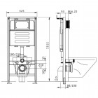 Инсталляция Bloomix Lolita 52 BL70011 + кнопка смыва Bloomix Lolita BL70020WM + унитаз Bloomix Ultra MD1204R/UF3 безободковый с сиденьем