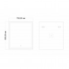 Зеркало Art&Max Zoe AM-Zoe-700-800-DS-F