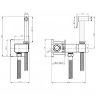 Смеситель с гигиеническим душем встраиваемый WeltWasser Higi Q01 MGL