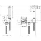 Смеситель с гигиеническим душем встраиваемый WeltWasser Higi R01 GL