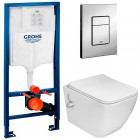 Инсталляция Grohe 38772001 + унитаз Esbano Leon-WBN безободковый с биде и смесителем