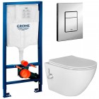 Инсталляция Grohe 38772001 + унитаз Esbano Teruel-WBNбезободковый с биде и смесителем