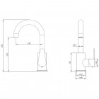 Смеситель для раковины Olive'S Olisan Steel ST1002