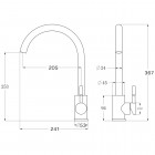 Смеситель для кухни Olive'S Olisan Steel ST1007B