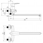 Смеситель универсальный Olive'S Tieso 26221TSB