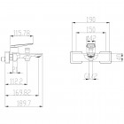 Смеситель для ванны Olive'S Viar 28201VRG
