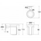 Стакан настенный Burlington A2CHR