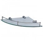 Полка стеклянная угловая с бортиком WasserKRAFT K-544