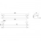 Полотенцедержатель двойной Veragio Gialetta VR.GLT-6422.CR