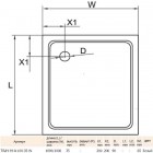 Поддон из стеклокомпозита Cezares TRAY-M-A-100-35-W