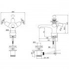 Смеситель для умывальника Burlington Birkenhead Regent BIR4