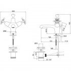 Смеситель для умывальника Burlington Birkenhead BI4