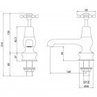 Смеситель для умывальника Burlington Birkenhead Regent BIR2
