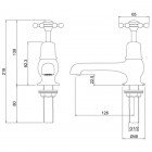 Смеситель для умывальника Burlington Birkenhead BI2