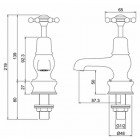 Смеситель для умывальника Burlington Birkenhead Regent BIR1