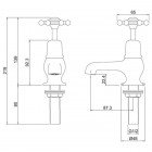 Смеситель для умывальника Burlington Birkenhead BI1