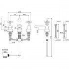 Смеситель для умывальника Burlington Claremont Regent CLR12
