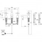 Смеситель для умывальника Burlington Claremont CL12