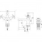 Смеситель для умывальника Burlington Claremont Regent CLR6