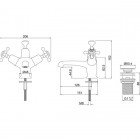 Смеситель для умывальника Burlington Claremont CL6