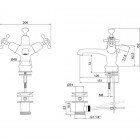 Смеситель для умывальника Burlington Claremont Regent CLR4
