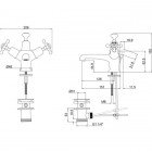 Смеситель для умывальника Burlington Claremont CL4