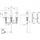 Смеситель для умывальника Burlington Anglesey AN12