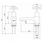 Смеситель для умывальника Burlington Anglesey AN2