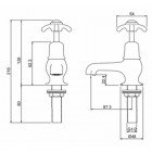 Смеситель для умывальника Burlington Anglesey AN1