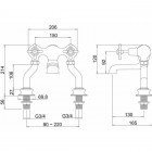 Смеситель для ванны Burlington Claremont Regent CLR23