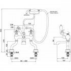 Смеситель для ванны Burlington Claremont Regent CLR19