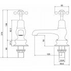 Смеситель для ванны Burlington Claremont Regent CLR3