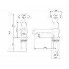 Смеситель для ванны Burlington Claremont CL3